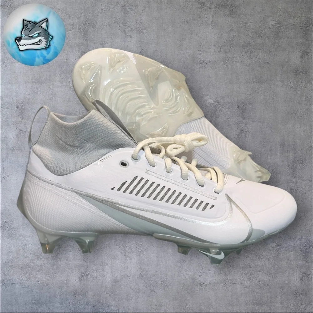 Nike Vapor Edge Pro 360 2 Football White Metallic Silver Men's Sz 16 DA5456-100